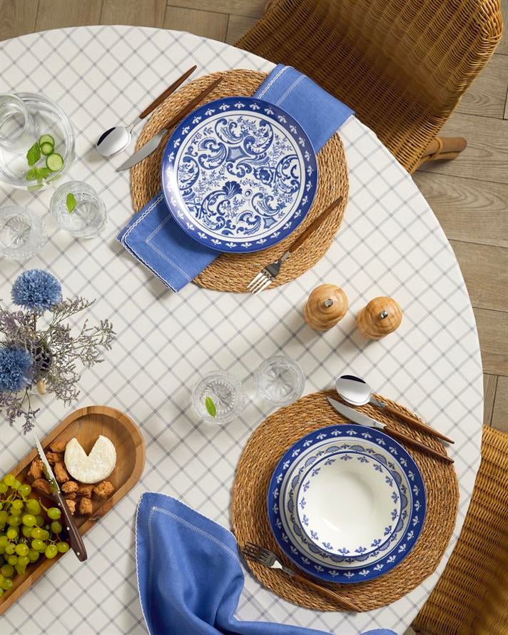 Iconic Porselen Yemek Takımı 18 Parça 6 Kişilik Lacivert