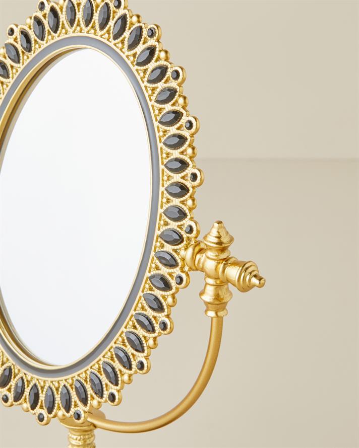 Ida Metal Masa Aynası 8,5 cm Gold