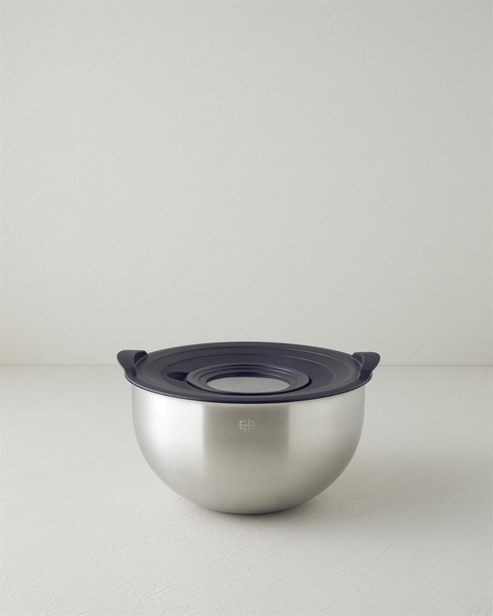 Inox Paslanmaz Çelik 5 Parça Rendeli Karıştırma Kabı Silver