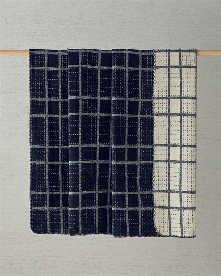 Intense Stripe Pamuklu Çift Kişilik Battaniye 200x220 cm Siyah