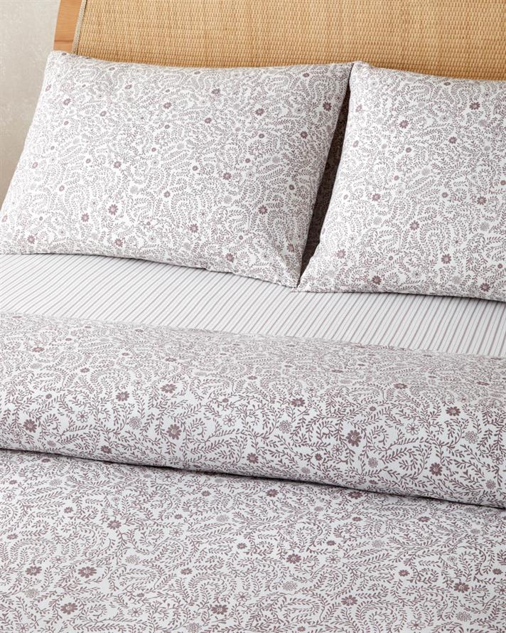 Ivy Blush Kolay Ütülenir Çarşaflı Çift Kişilik Nevresim Takımı 200x220 cm Mor