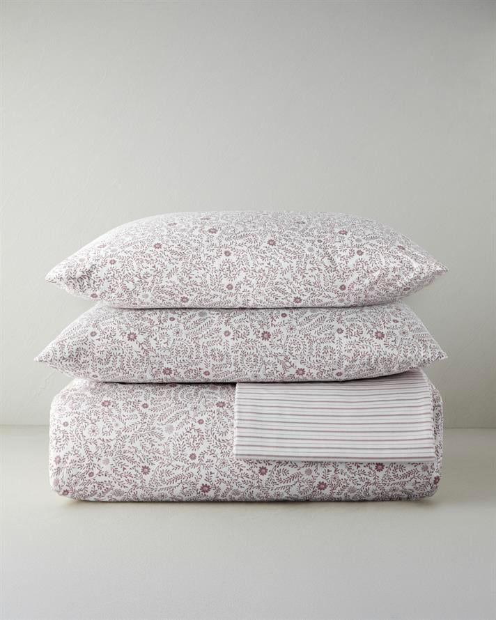 Ivy Blush Kolay Ütülenir Çarşaflı Çift Kişilik Nevresim Takımı 200x220 cm Mor