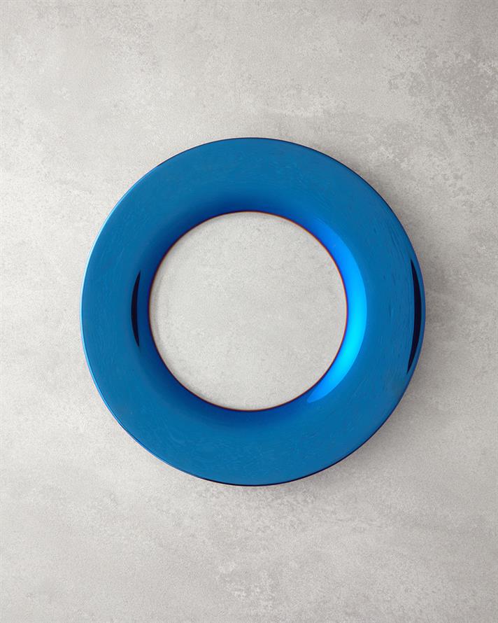 Jade Cam Servis Tabağı 26 cm Mavi