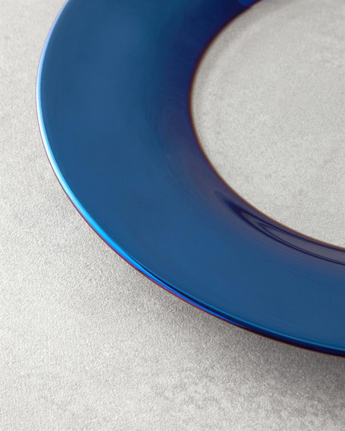 Jade Cam Servis Tabağı 26 cm Mavi