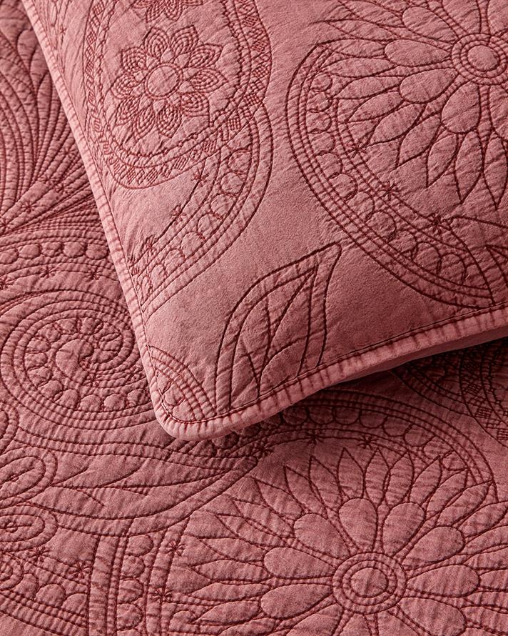 Jardin Belle Tek Kişilik Yatak Örtüsü Takımı 160x220 cm Bordo