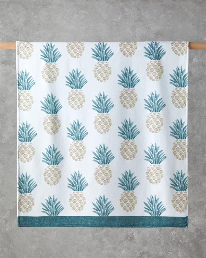 Jeylo Pamuklu Plaj Havlusu 90x150 cm Ekru-Sarı