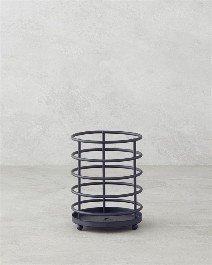 Jimena Metal Kaşıklık 10,5x10,5x14 cm Siyah