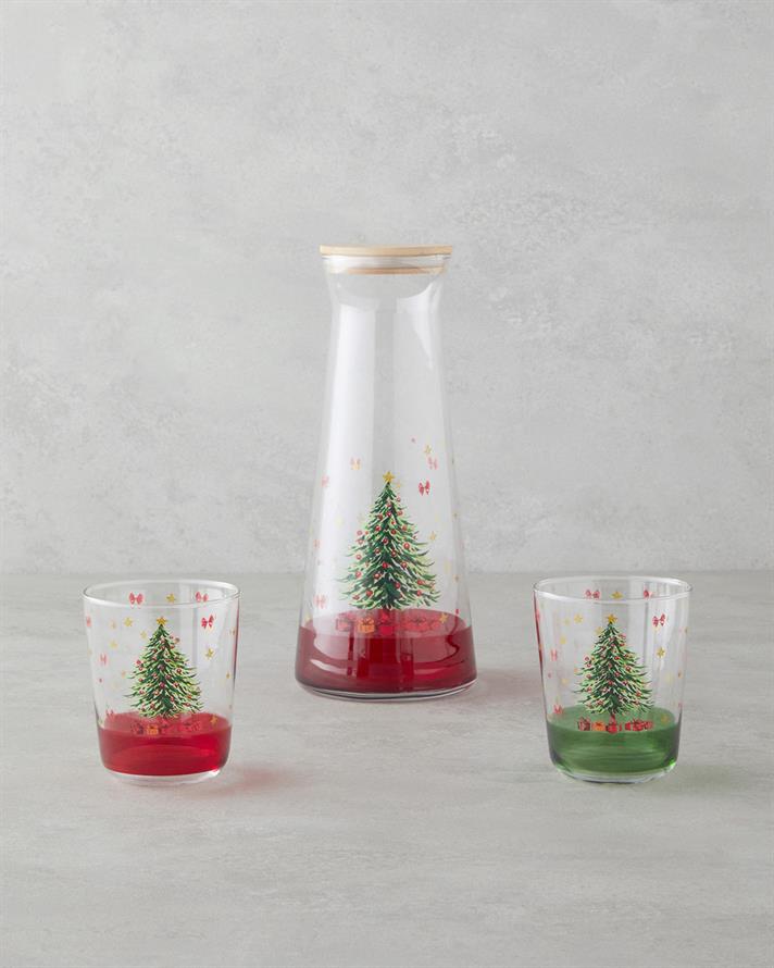 Jingle Tree Cam 3 Parça Su Takımı 1150 ml + 315 ml Renkli