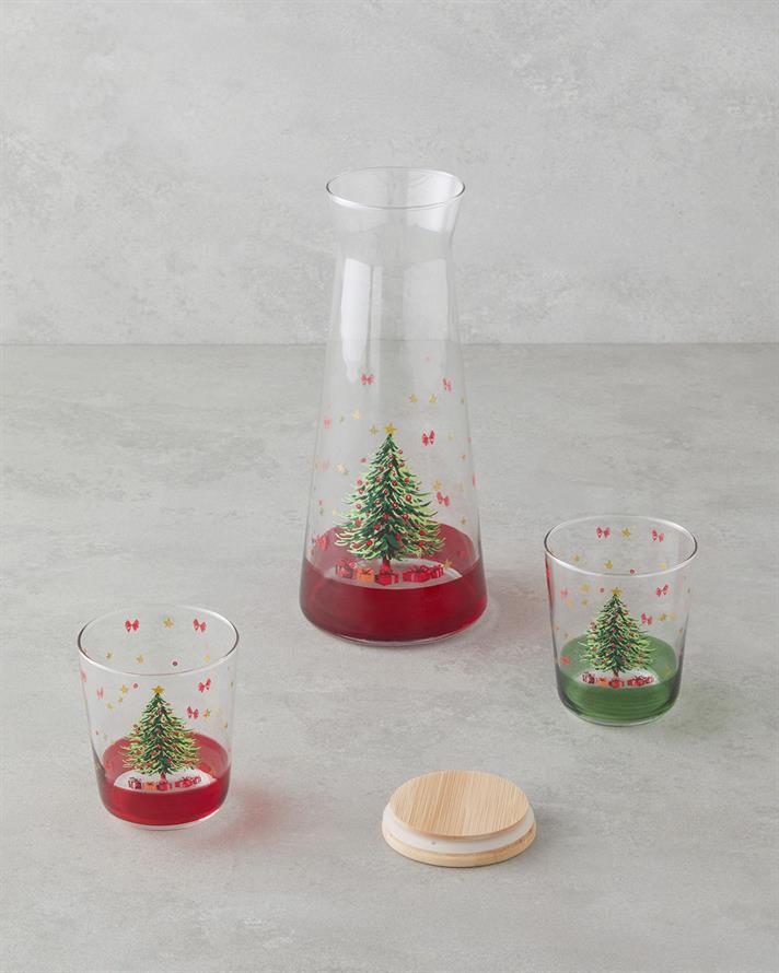 Jingle Tree Cam 3 Parça Su Takımı 1150 ml + 315 ml Renkli