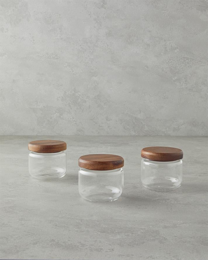 Jore Cam 3lü Baharatlık Şeffaf