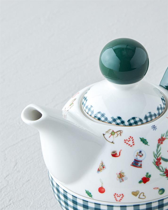 Joy New Bone China Demlik Seti 400 ml Yeşil