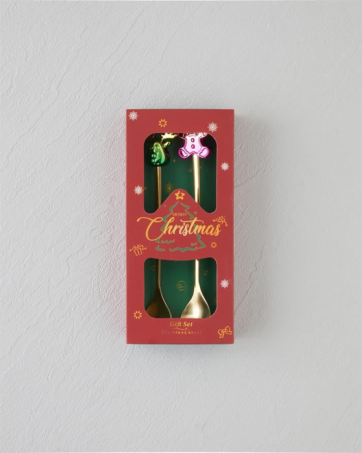 Joyduo Paslanmaz Çelik Tatlı Kaşığı 2 Parça Gold