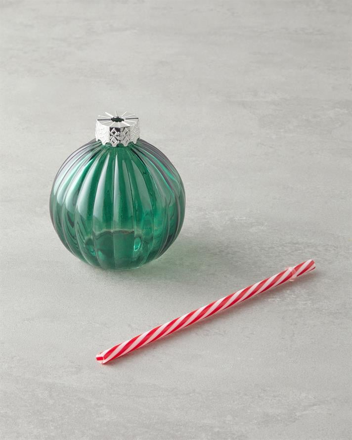 Joyful Christmas Cam Pipetli Bardak 400 ml Yeşil