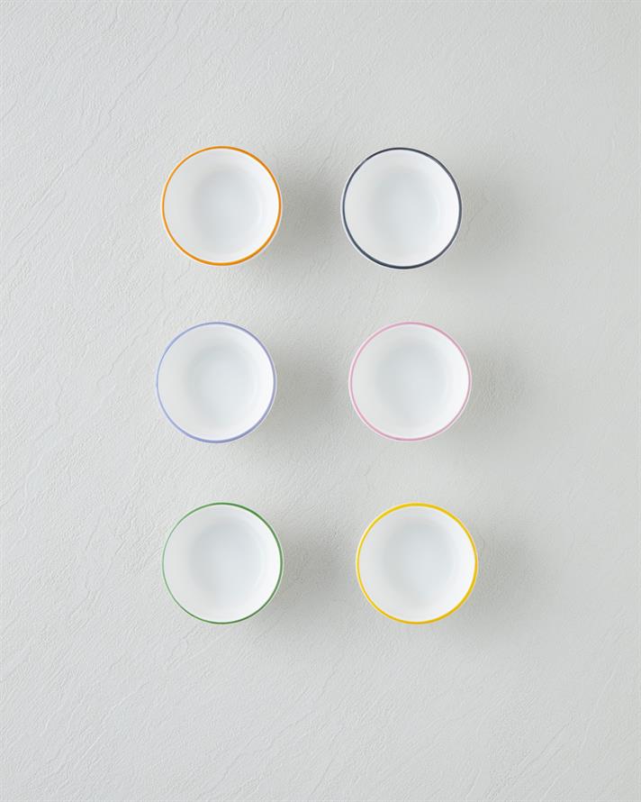 Joyfull Seramik 6lı Çerezlik 6 cm Renkli