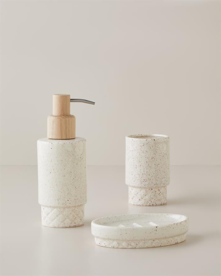 Judie 3lü Set Banyo Seti 19 cm Bej