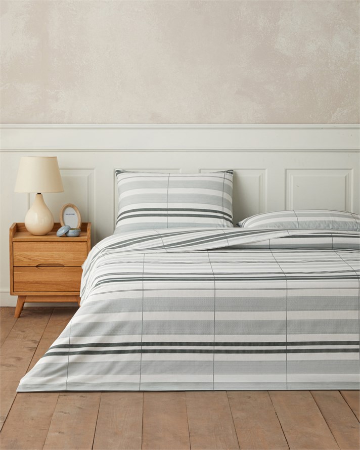 Kamore Çift Kişilik Nevresim Takımı 200x220 cm Seledon-Yeşil