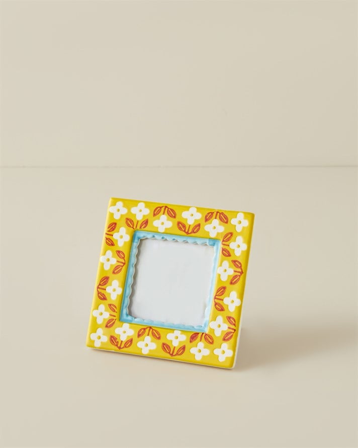 Karine Stoneware Çerçeve 8x8 cm Multicolor