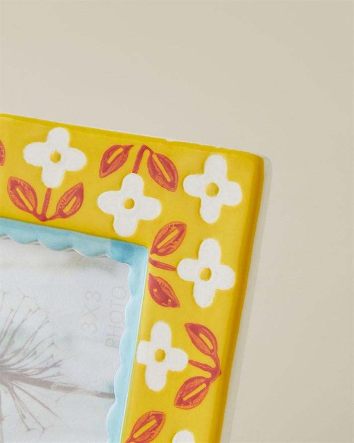 Karine Stoneware Çerçeve 8x8 cm Multicolor