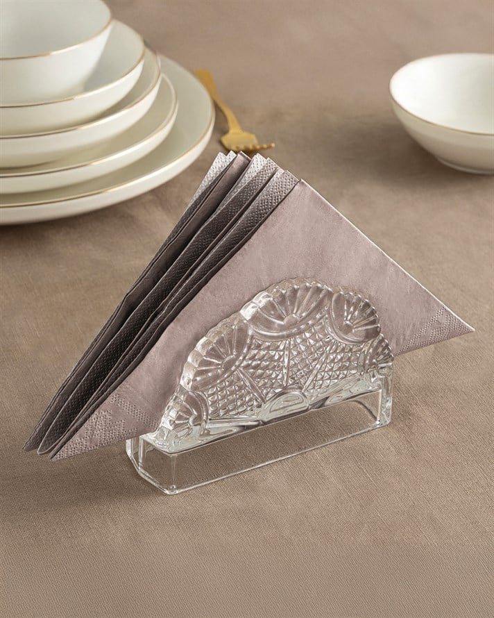 Karissa Cam Peçetelik 13x9 cm Şeffaf