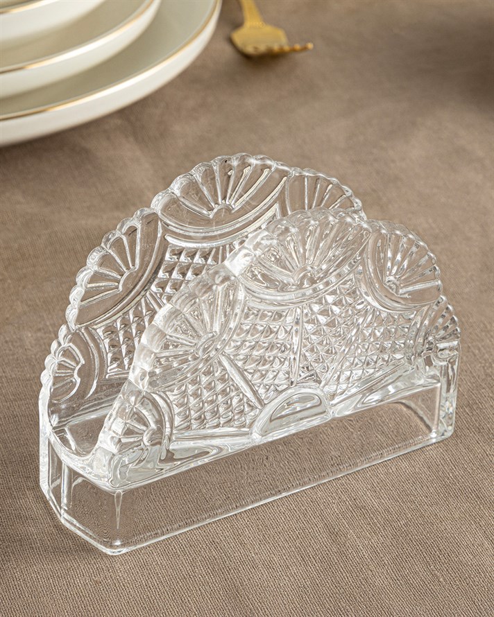 Karissa Cam Peçetelik 13x9 cm Şeffaf