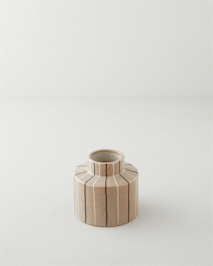 Karmin Vazo 14 cm Kahve