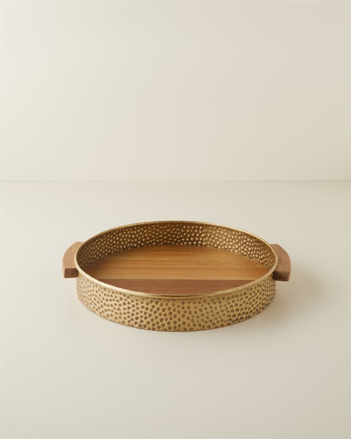 Kiara Mdf Dekoratif Tepsi 40x35 cm Kahve