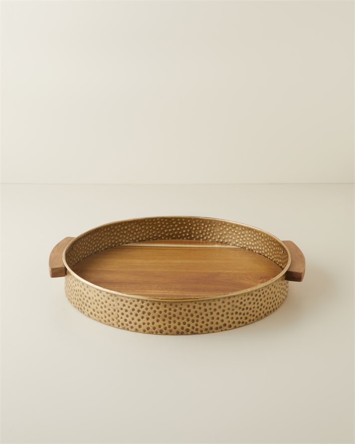 Kiara Mdf Dekoratif Tepsi 45x40 cm Kahve