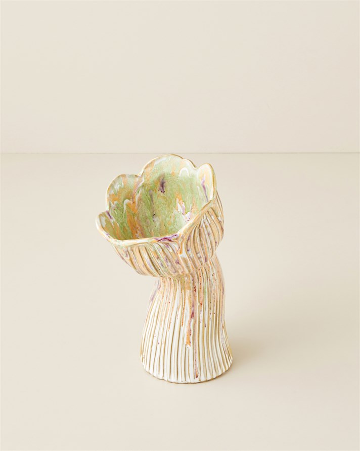 Kiara Stoneware Vazo 22 cm Multicolor