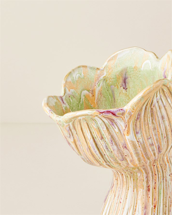 Kiara Stoneware Vazo 22 cm Multicolor