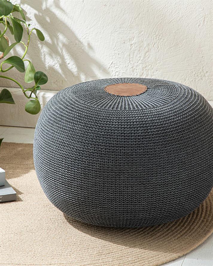 Knit Splay Puf Antrasit