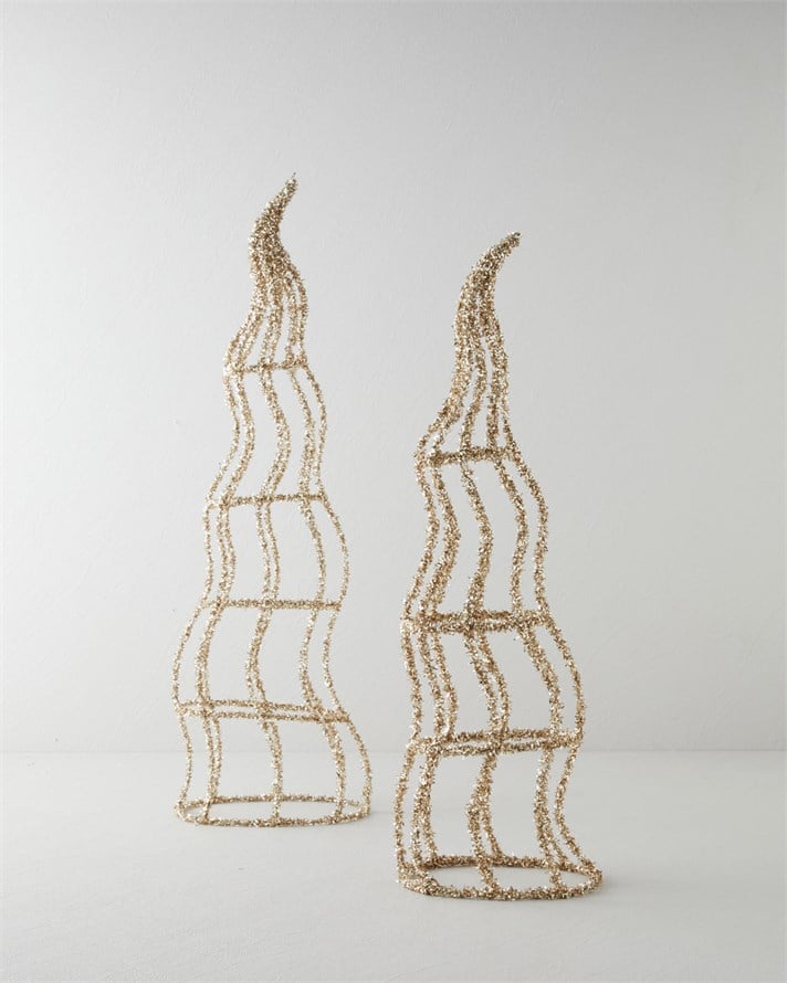 Koral Dekoratif Obje 56 cm Gold