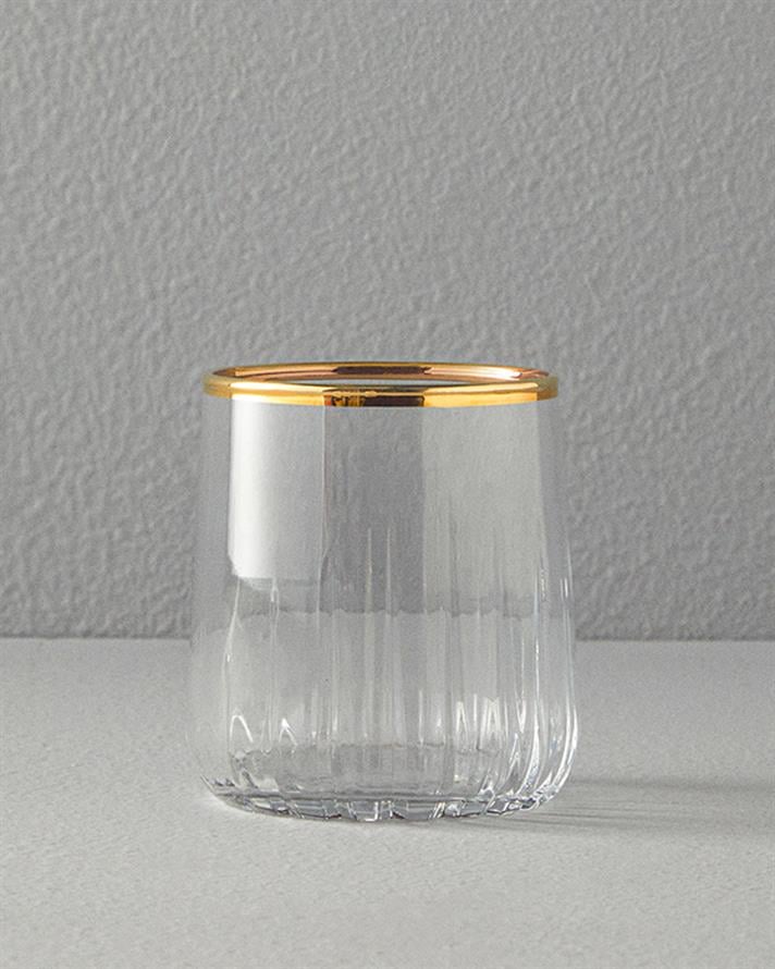 Koza Cam 3lü Meşrubat Bardağı Gold