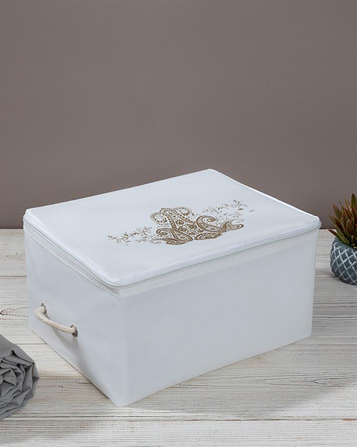 Lace Damask Hurç Beyaz