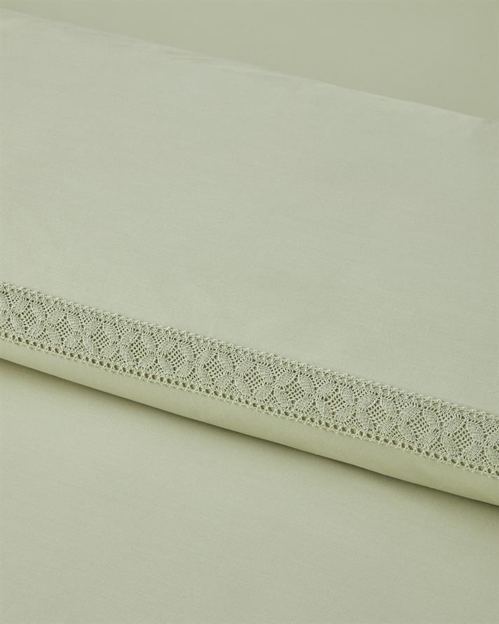 Lace Elegance Kopanakili Perkal Çift Kişilik Nevresim Takımı 200x220 cm Yeşil