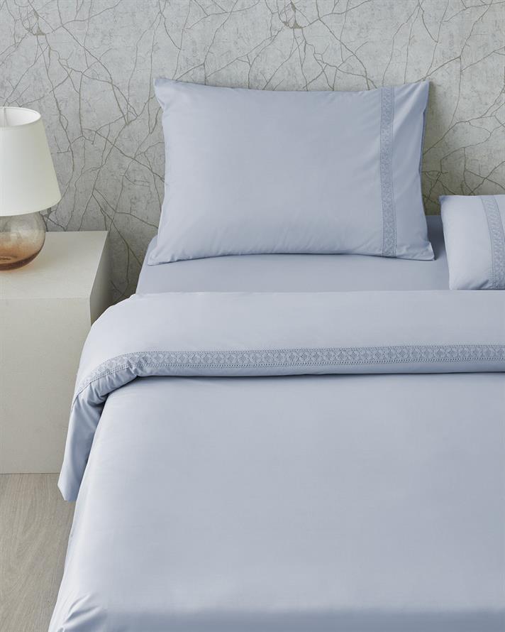 Lace Elegance Kopanakili Perkal King Size Nevresim Takımı 240x220 cm Lila