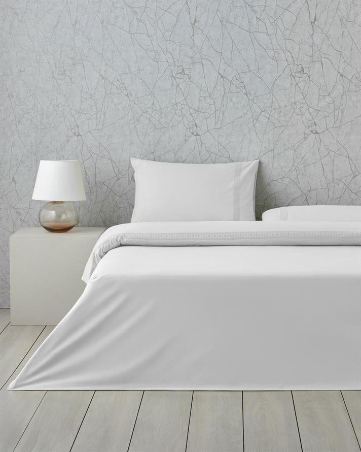 Lace Elegance Kopanakili Perkal Tek Kişilik Nevresim Takımı 160x220 cm Beyaz