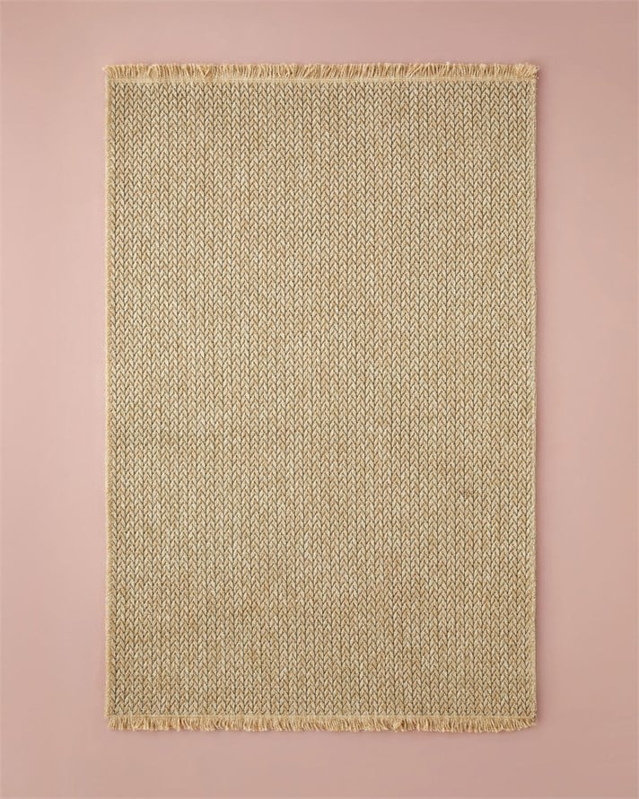 Lacey Dekoratif Jüt Kilim 120x180 cm Natural-Siyah