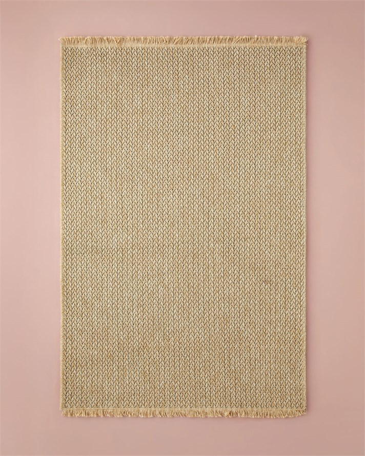 Lacey Dekoratif Jüt Kilim 120x180 cm Natural-Siyah
