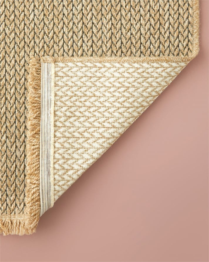 Lacey Dekoratif Jüt Kilim 80x150 cm Natural-Siyah