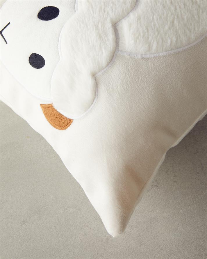 Lam Bebe Dekoratif Kırlent 45x45 cm Ekru