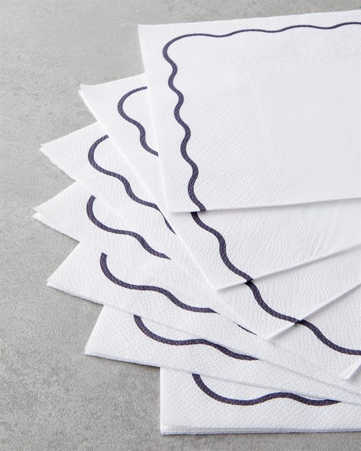 Latona Kağıt 20li Kağıt Peçete 33x33 cm Siyah - Beyaz