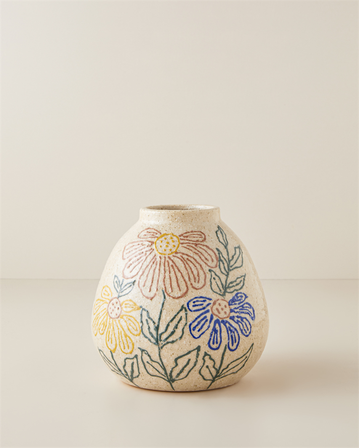 Lauren Seramik Vazo Multicolor