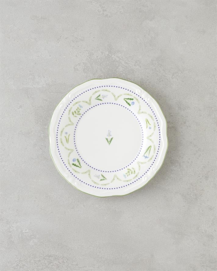 Lavender Porselen Kahvaltı Takımı 12 Parça 6 Kişilik Yeşil-Mavi