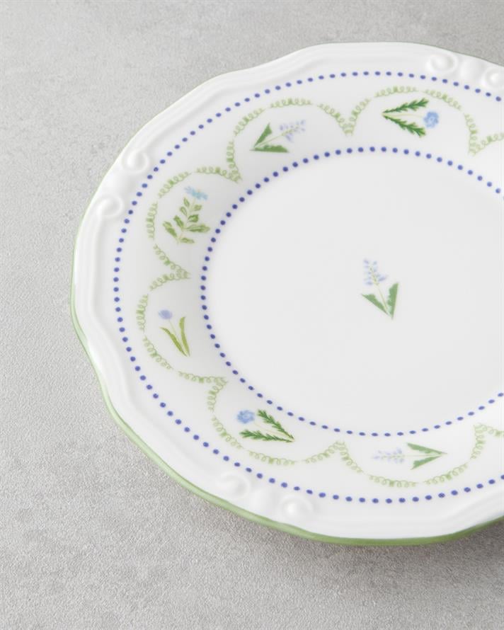 Lavender Porselen Kahvaltı Takımı 12 Parça 6 Kişilik Yeşil-Mavi