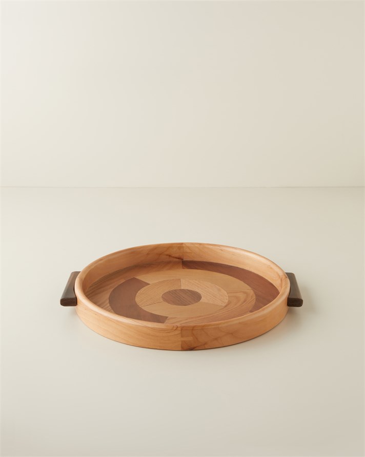 Lavina Mdf Dekoratif Tepsi 41x46 cm Kahverengi
