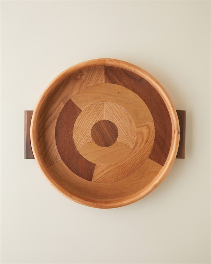 Lavina Mdf Dekoratif Tepsi 41x46 cm Kahverengi