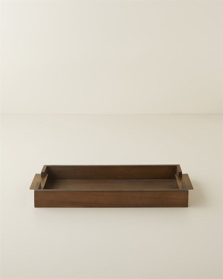 Lavinia Mdf Dekoratif Tepsi 41 cm Kahverengi