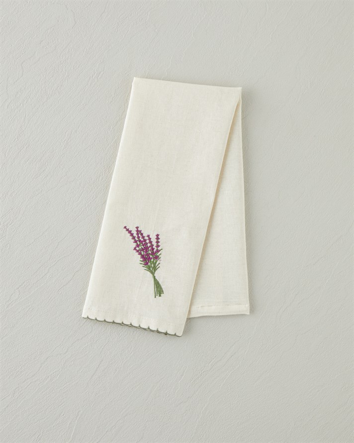 Lavispera Pamuk Polyester Nakışlı Kurulama Bezi 30x50 cm Mor