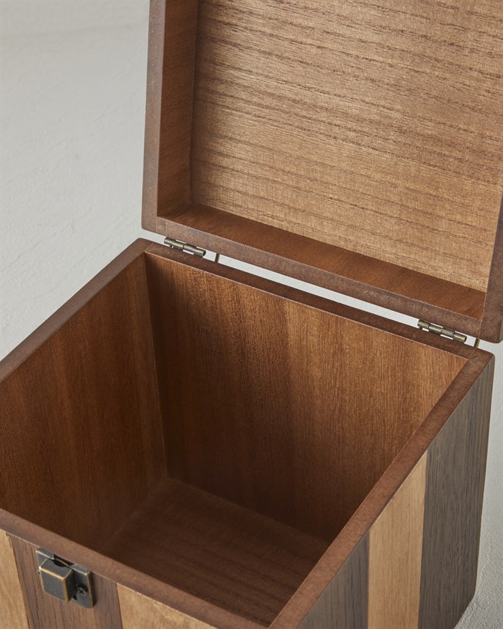 Layna Mdf Dekoratif Kutu 15x15 cm Kahverengi