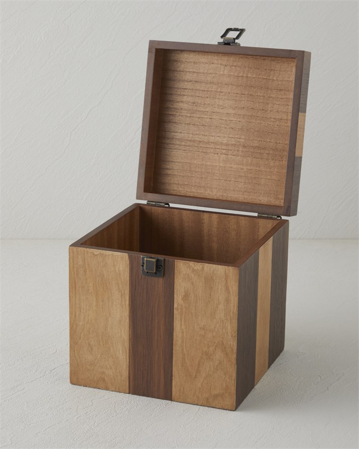 Layna Mdf Dekoratif Kutu 19x19 cm Kahverengi